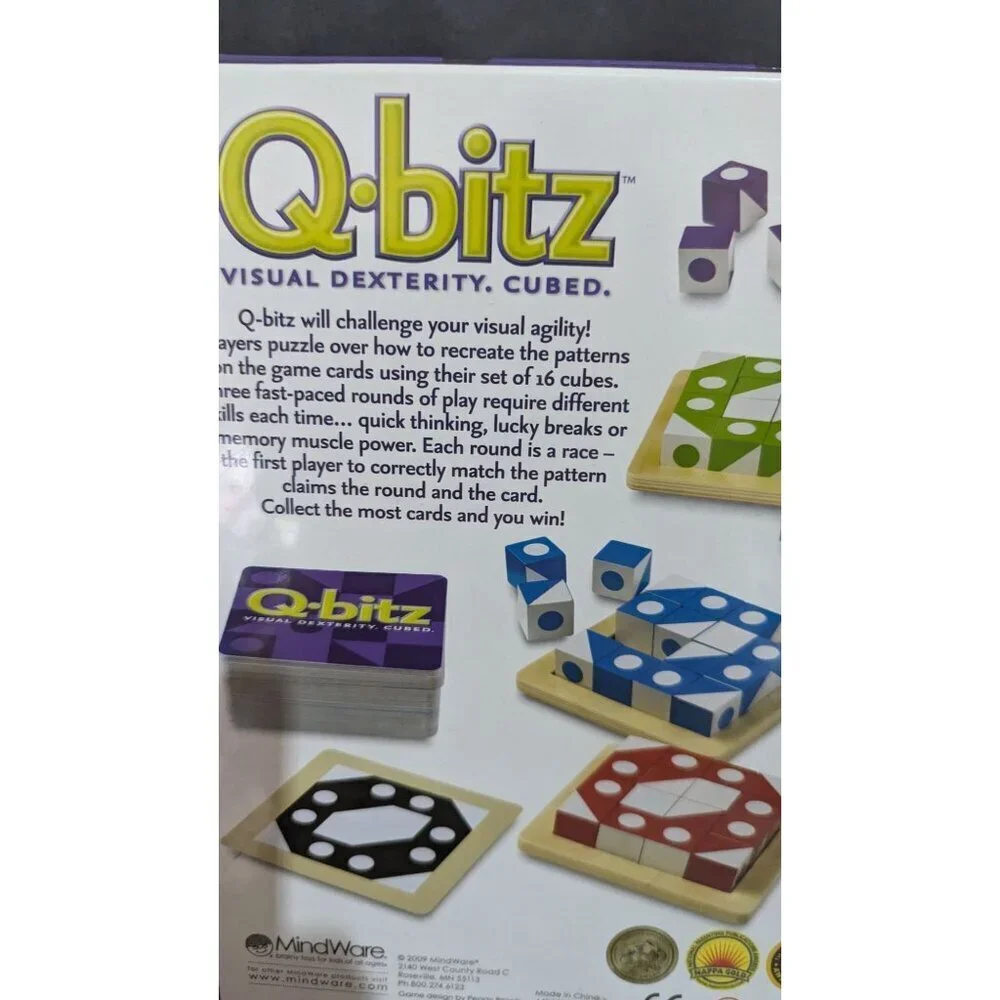 Q-Bitz Visual Dexterity Cubed Game - MindWare Qbitz - NEW SEALED‎